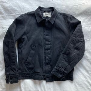 Buck Mason Waxed Canvas Range Jacket Mens Size Medium Black Button Up